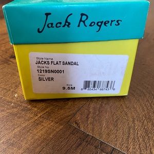 Jack Rogers Silver Jack Flats. Size 9.5